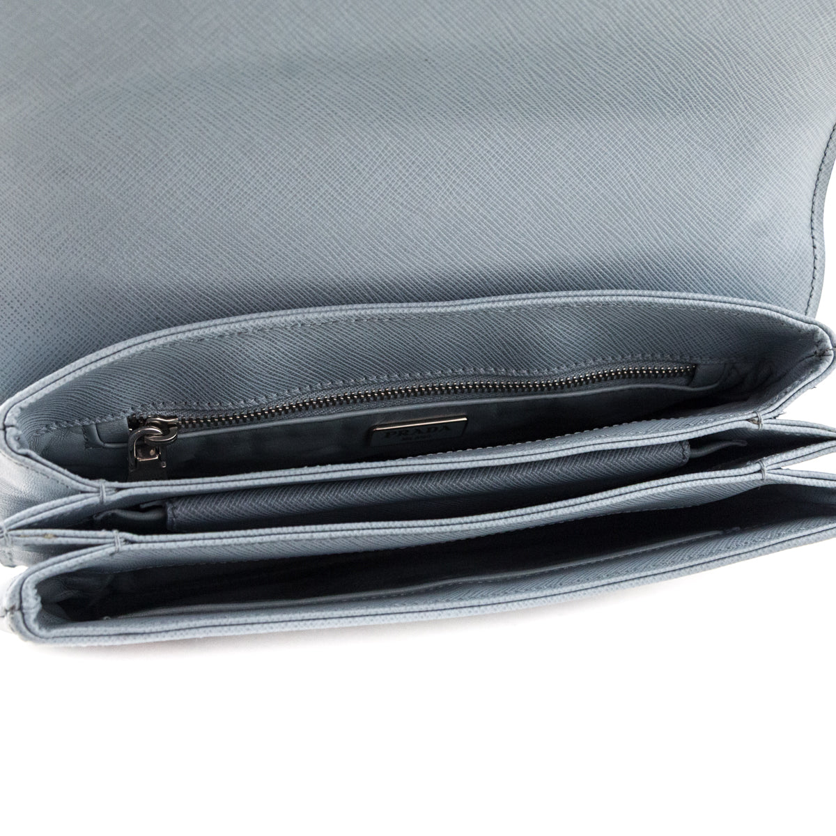 Prada Lago Saffiano Lux Metal Closure Shoulder Bag - Love that Bag etc - Preowned Authentic Designer Handbags Preloved Fashions