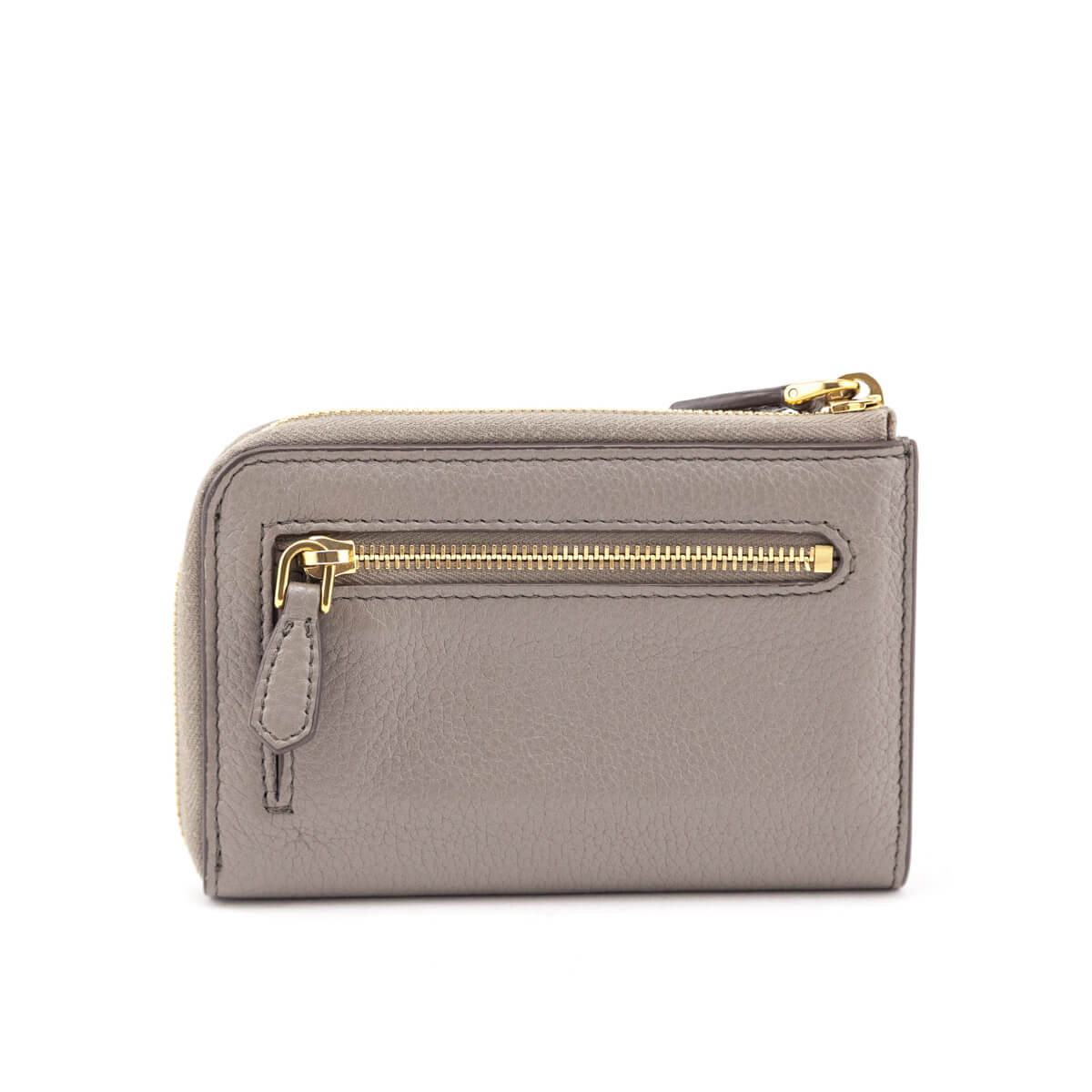 Prada Taupe Zip Around Keychain Wallet - Love that Bag etc - Preowned Authentic Designer Handbags Preloved Fashions