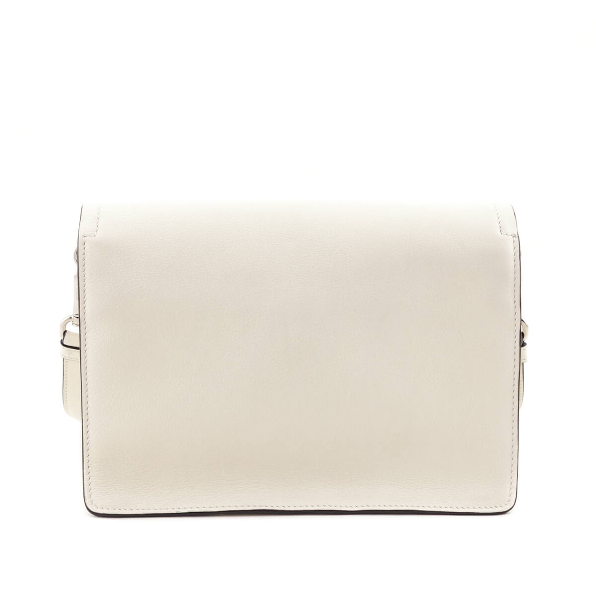 Prada White Glace Calf Logo Full Flap Crossbody Bag - Love that Bag etc - Preowned Authentic Designer Handbags Preloved Fashions