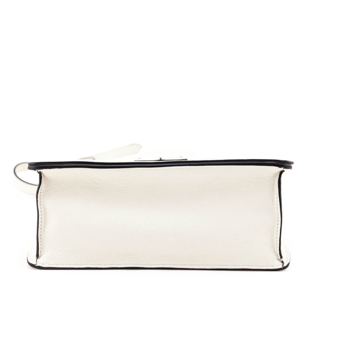 Prada White Glace Calf Logo Full Flap Crossbody Bag - Love that Bag etc - Preowned Authentic Designer Handbags Preloved Fashions