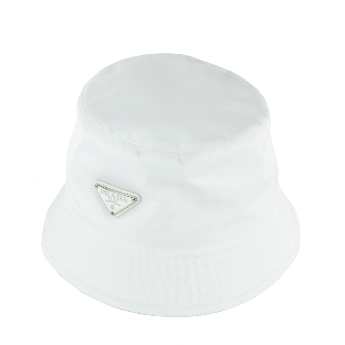Prada White Re-Nylon Bucket Hat Size L - Love that Bag etc - Preowned Authentic Designer Handbags Preloved Fashions