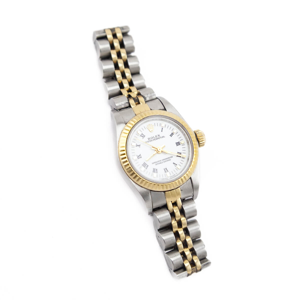 Rolex Gold Stainless Steel Oyster Perpetual Lady 67193 - Love that Bag etc - Preowned Authentic Designer Handbags Preloved Fashions