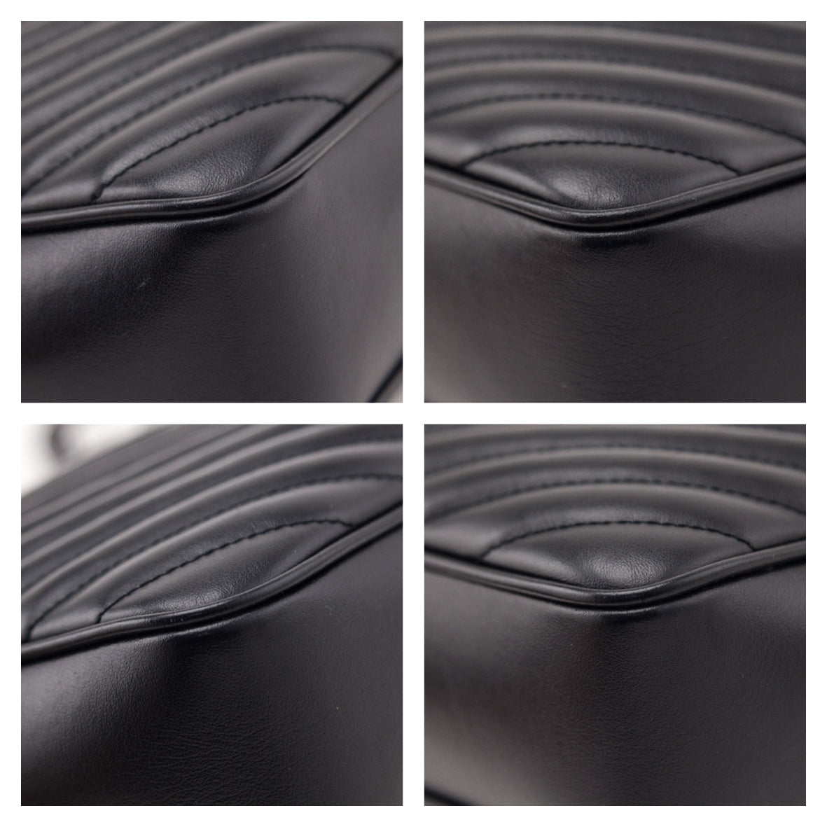 Saint Laurent Black Calfskin Matelasse Monogram Lou Camera Bag - Love that Bag etc - Preowned Authentic Designer Handbags Preloved Fashions