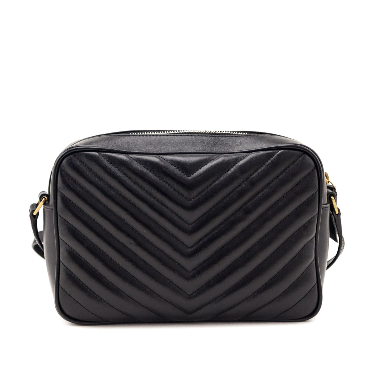 Saint Laurent Black Calfskin Matelasse Monogram Lou Camera Bag - Love that Bag etc - Preowned Authentic Designer Handbags Preloved Fashions