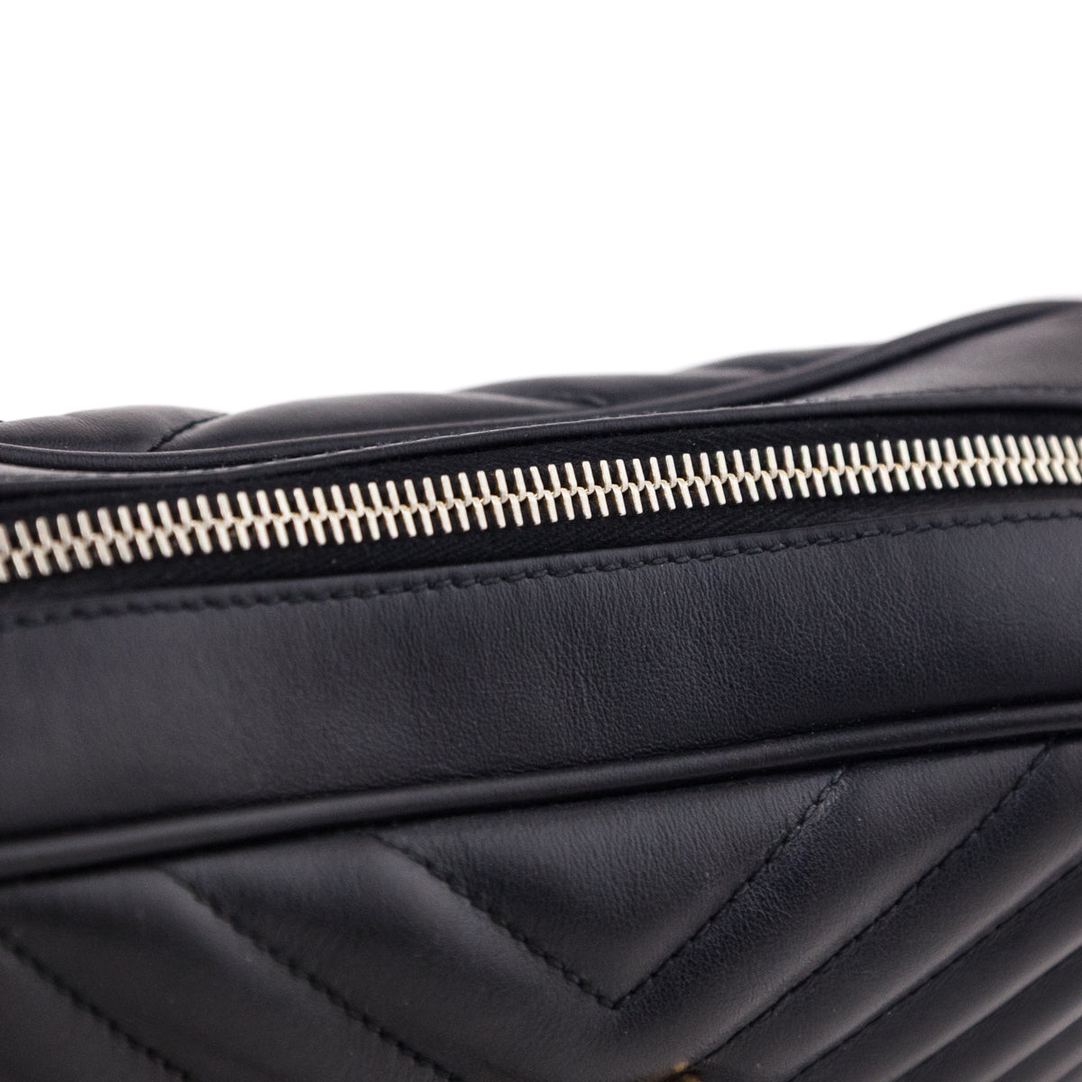 Saint Laurent Black Calfskin Matelasse Monogram Lou Camera Bag - Love that Bag etc - Preowned Authentic Designer Handbags Preloved Fashions