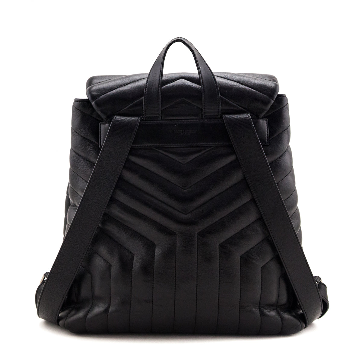 Saint Laurent Black Calfskin Quilted Medium Loulou Backpack - Love that Bag etc - Preowned Authentic Designer Handbags Preloved Fashions