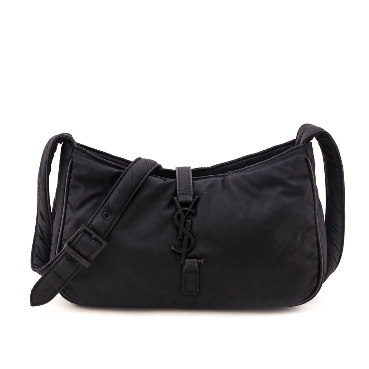 Saint Laurent Black Econyl Nylon Le 5 A 7 Hobo - Love that Bag etc - Preowned Authentic Designer Handbags Preloved Fashions