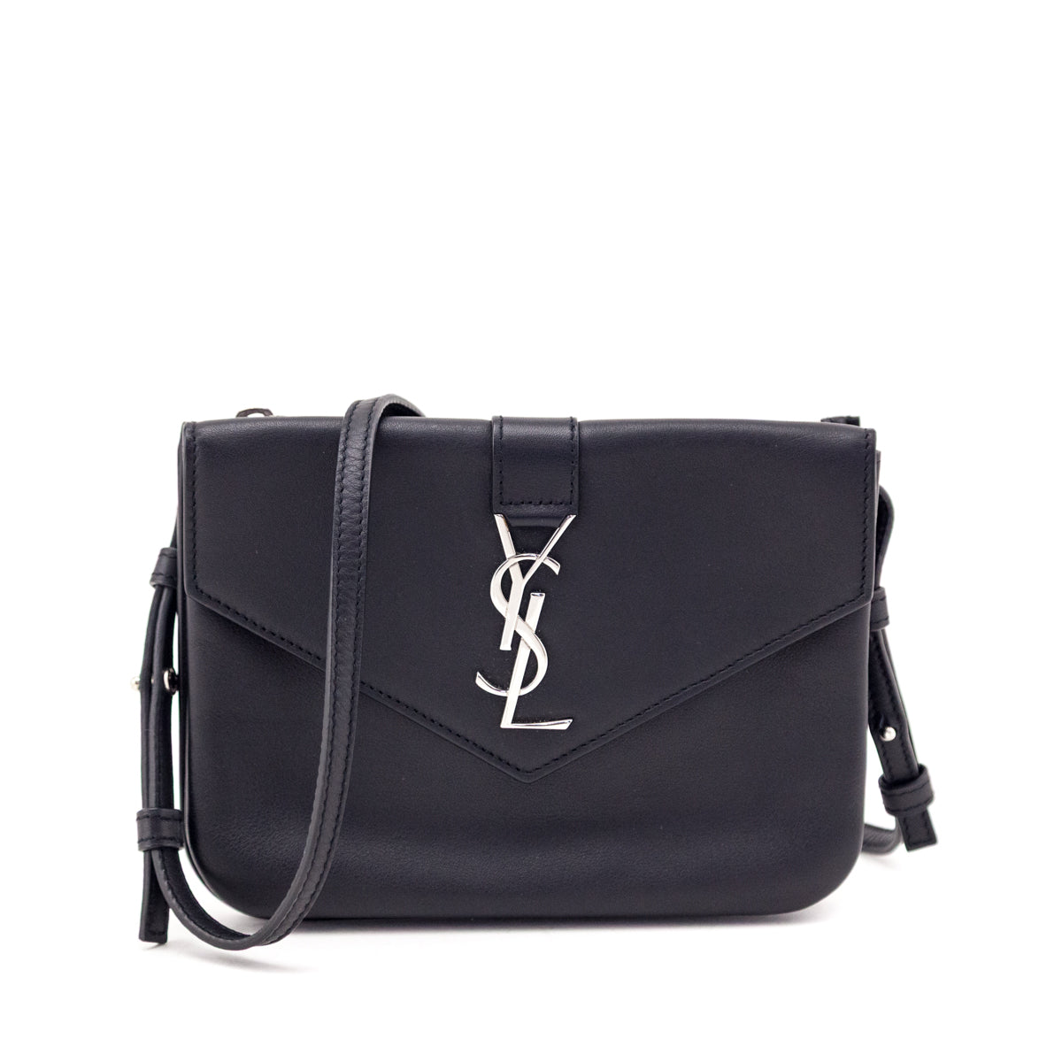 Saint Laurent Black Monogram Tri Pocket Crossbody - Love that Bag etc - Preowned Authentic Designer Handbags Preloved Fashions