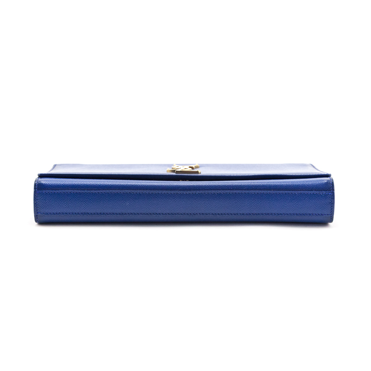 Saint Laurent Blue Majorelle Patent Grain De Poudre Classic Monogram Cassandre Clutch - Love that Bag etc - Preowned Authentic Designer Handbags Preloved Fashions