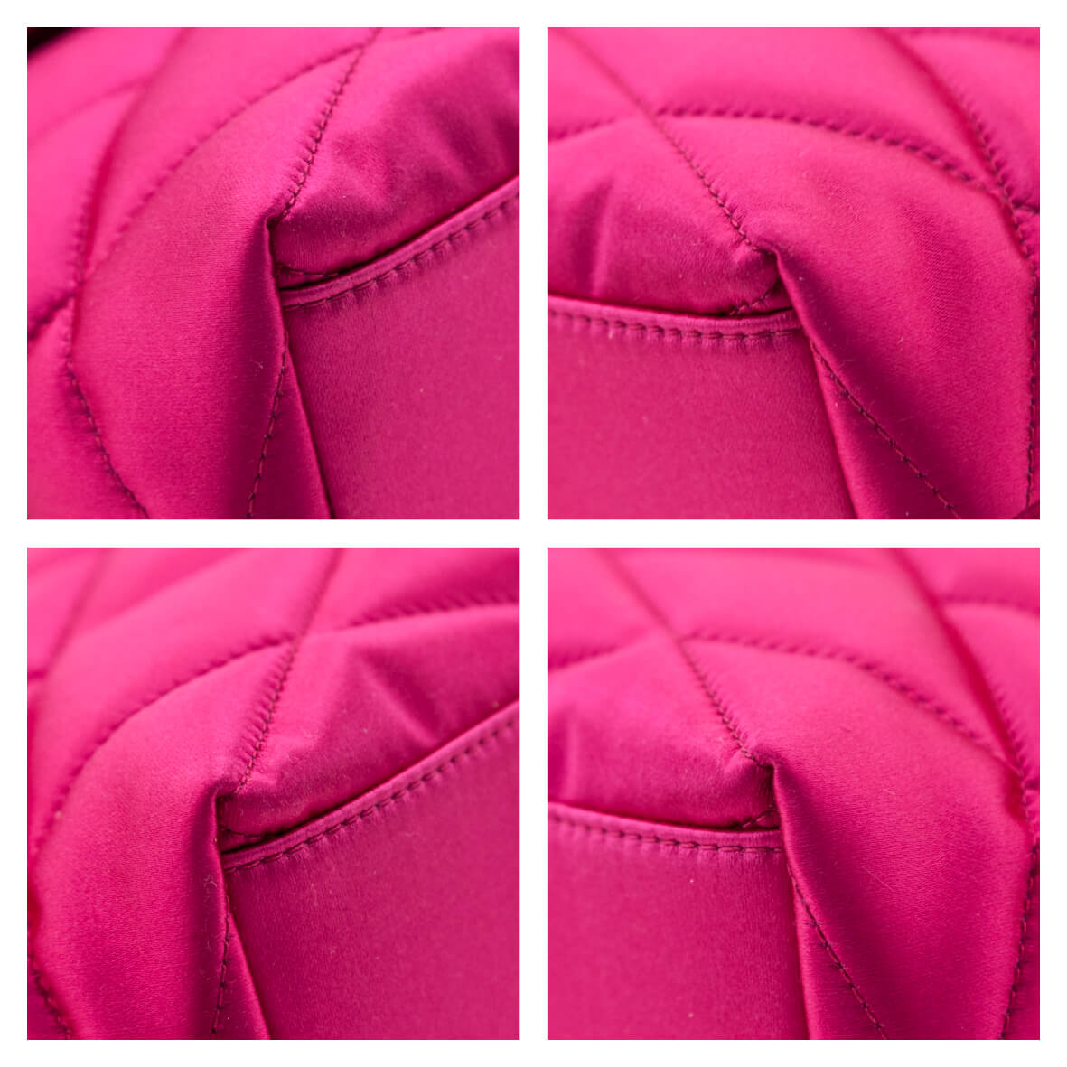 Saint Laurent Bubblegum Satin Quilted Large Sade Puffer Clutch - Love that Bag etc - Preowned Authentic Designer Handbags Preloved Fashions