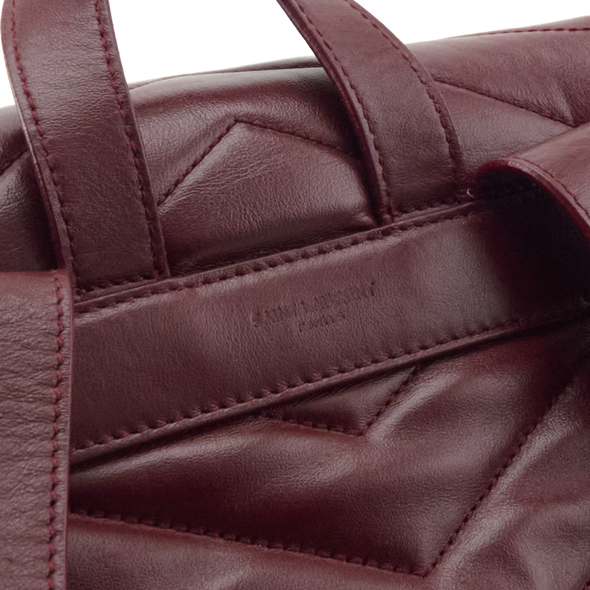 Saint Laurent Burgundy Calfskin Quilted Small Loulou Backpack - Love that Bag etc - Preowned Authentic Designer Handbags Preloved Fashions