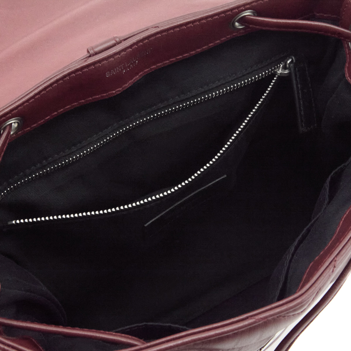 Saint Laurent Burgundy Calfskin Quilted Small Loulou Backpack - Love that Bag etc - Preowned Authentic Designer Handbags Preloved Fashions