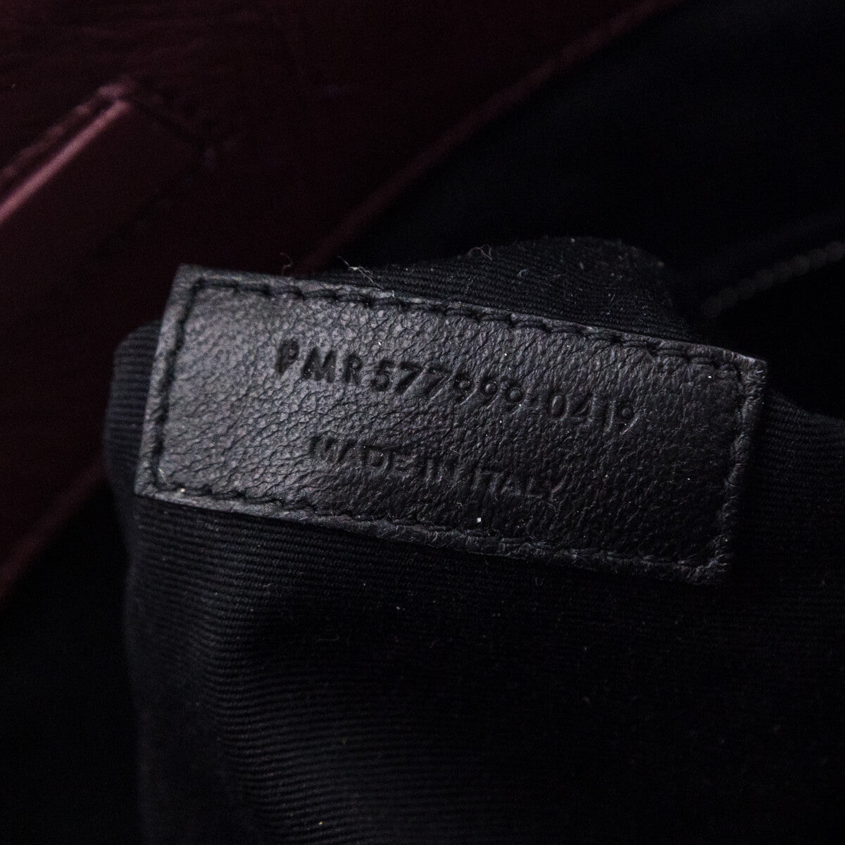 Saint Laurent Burgundy Crinkled Calfskin Matelasse Monogram Medium Niki Shopper Tote - Love that Bag etc - Preowned Authentic Designer Handbags Preloved Fashions