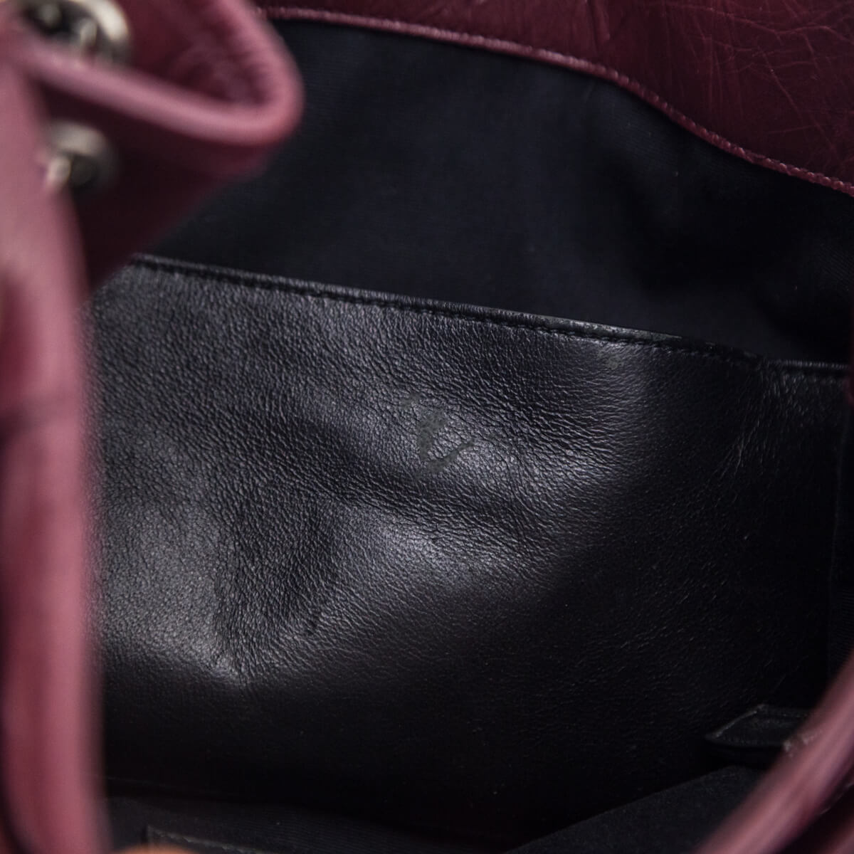 Saint Laurent Burgundy Crinkled Calfskin Matelasse Monogram Medium Niki Shopper Tote - Love that Bag etc - Preowned Authentic Designer Handbags Preloved Fashions