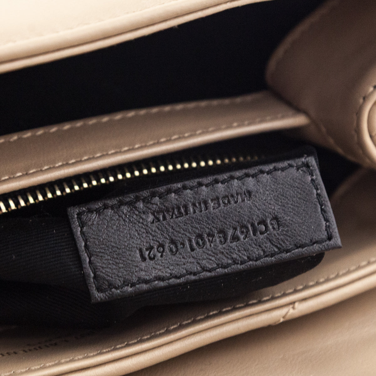 Saint Laurent Dark Beige Calfskin Y Quilted Monogram Toy Loulou Crossbody Bag - Love that Bag etc - Preowned Authentic Designer Handbags Preloved Fashions