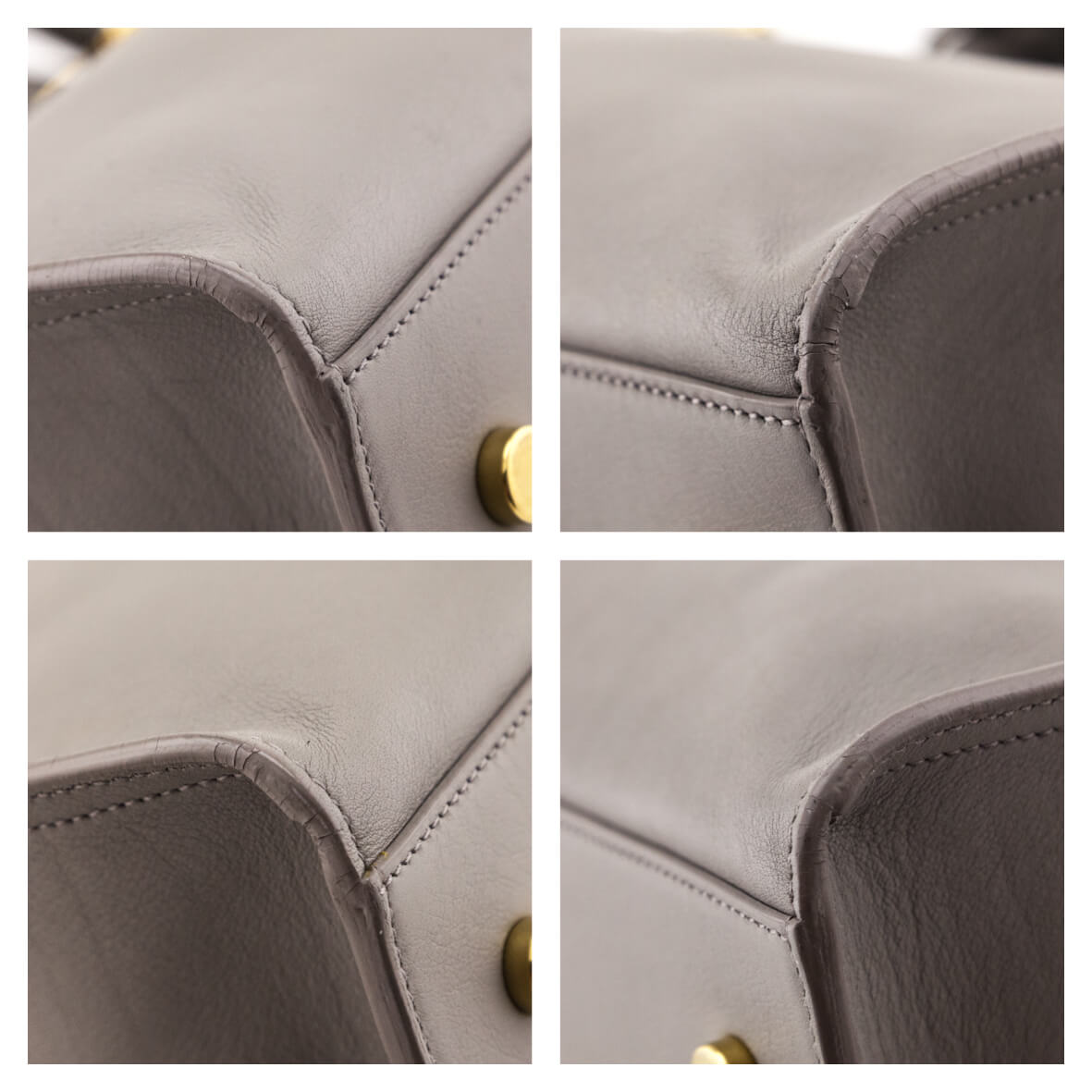 Saint Laurent Gray Calfskin Small Monogram Cabas Bag - Love that Bag etc - Preowned Authentic Designer Handbags Preloved Fashions