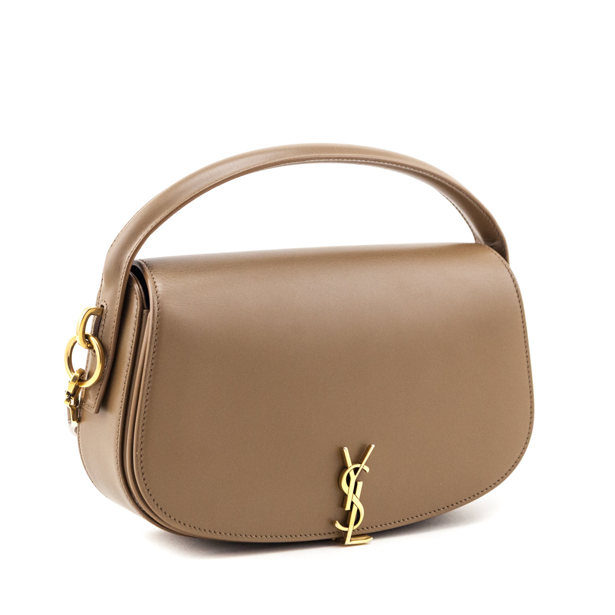 Saint Laurent Tan Box Voltaire Top Handle Crossbody Bag