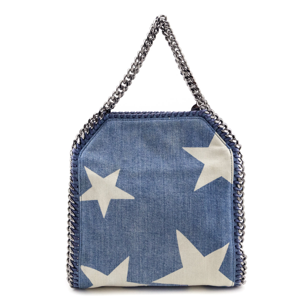 Stella McCartney Mini Star Print Denim Falabella Shoulder Bag - Love that Bag etc - Preowned Authentic Designer Handbags Preloved Fashions