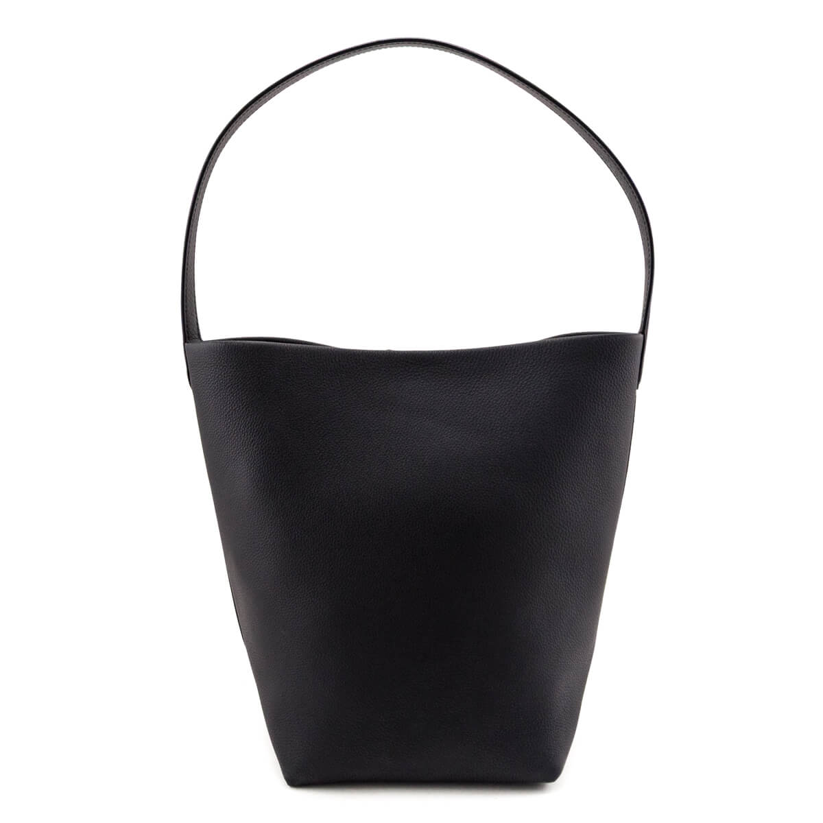 The Row Black Grained Calfskin Medium N/S Park Tote - Love that Bag etc - Preowned Authentic Designer Handbags Preloved Fashions