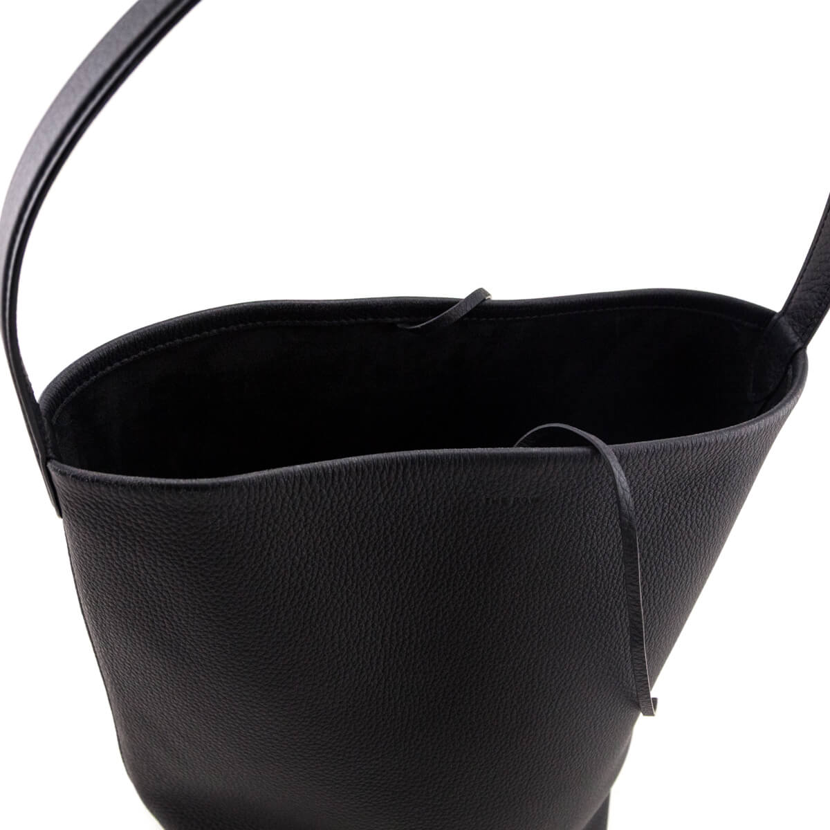 The Row Black Grained Calfskin Medium N/S Park Tote - Love that Bag etc - Preowned Authentic Designer Handbags Preloved Fashions