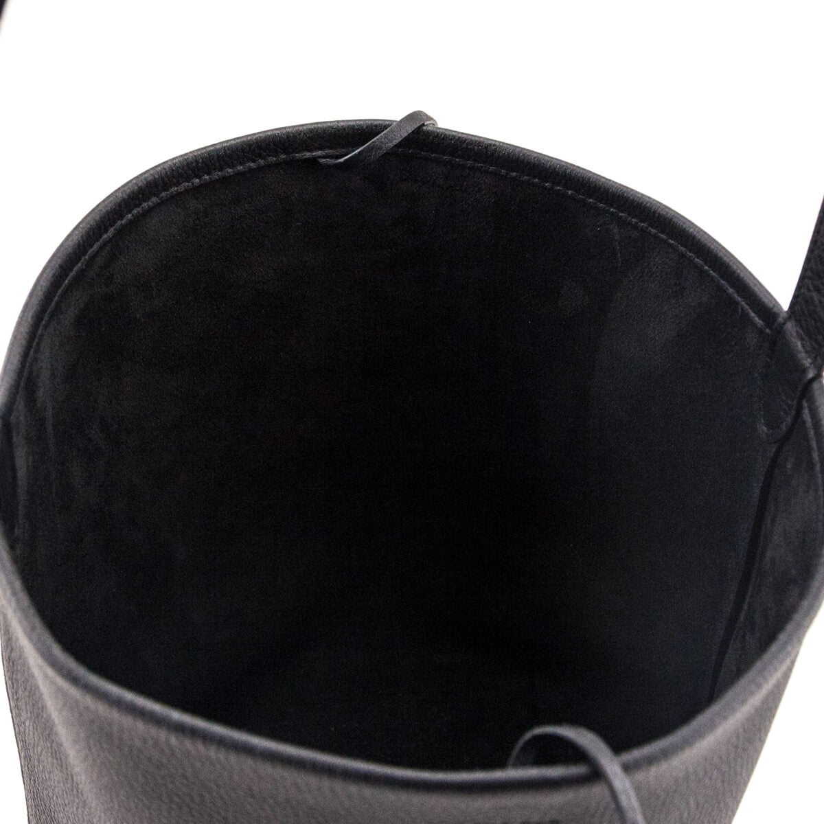 The Row Black Grained Calfskin Medium N/S Park Tote - Love that Bag etc - Preowned Authentic Designer Handbags Preloved Fashions