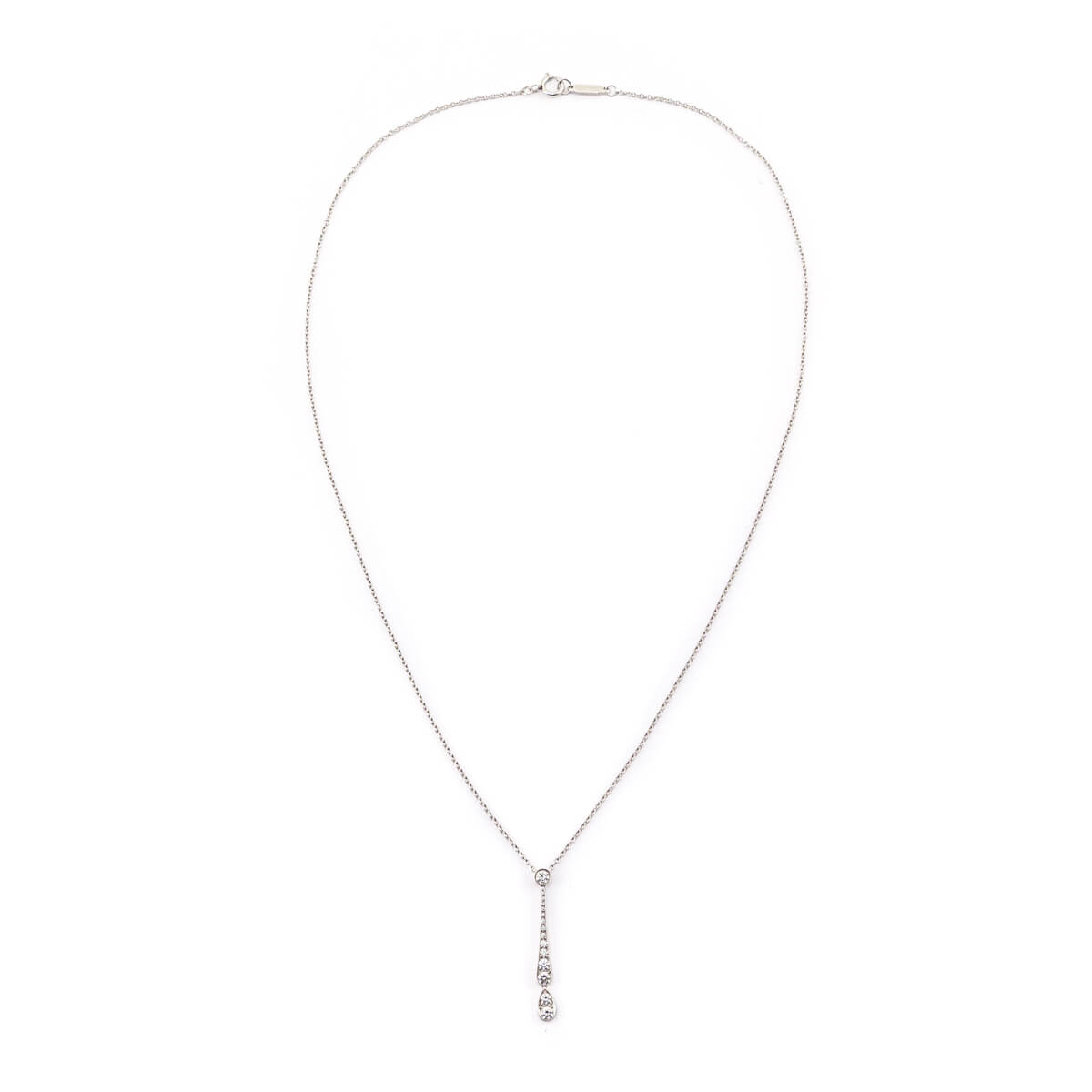 Tiffany Co. Platinum Diamond Tiffany Jazz Pendant Necklace - Love that Bag etc - Preowned Authentic Designer Handbags Preloved Fashions