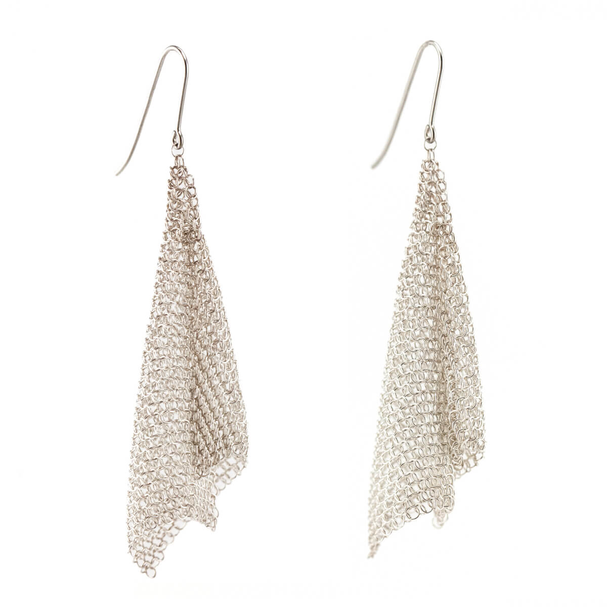 Tiffany Co. Sterling Silver Elsa Peretti Mesh Scarf Earrings - Love that Bag etc - Preowned Authentic Designer Handbags Preloved Fashions