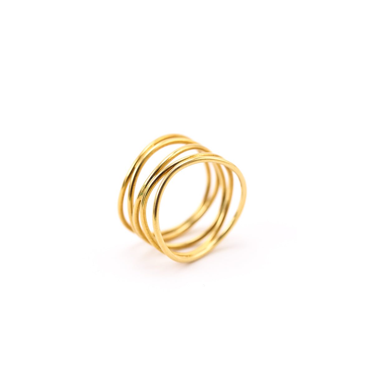 Tiffany Co. 18K Gold Elsa Peretti 5 Row Wave Ring - Love that Bag etc - Preowned Authentic Designer Handbags Preloved Fashions