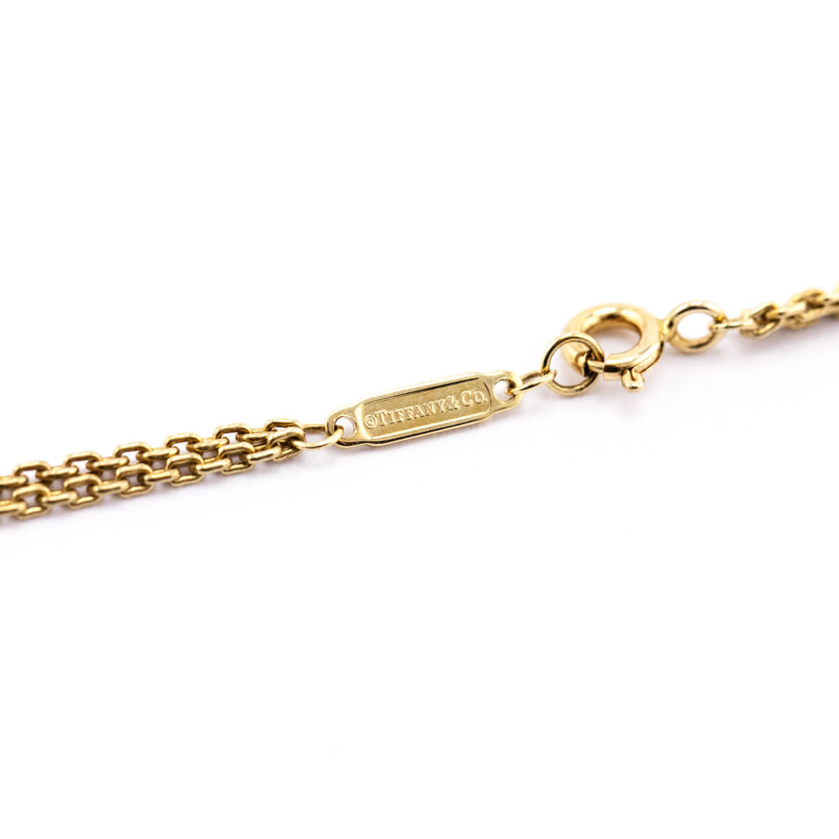 Tiffany Co. 18K Gold HardWear Large Double Link Pendant Necklace - Love that Bag etc - Preowned Authentic Designer Handbags Preloved Fashions