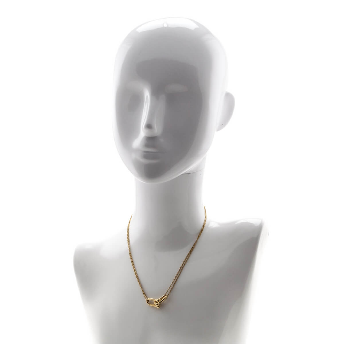 Tiffany Co. 18K Gold HardWear Large Double Link Pendant Necklace - Love that Bag etc - Preowned Authentic Designer Handbags Preloved Fashions