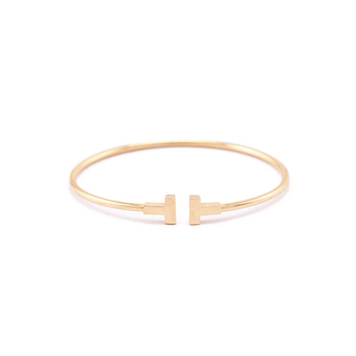 Tiffany Co. 18K Gold Tiffany Narrow T Wire Bracelet - Love that Bag etc - Preowned Authentic Designer Handbags Preloved Fashions