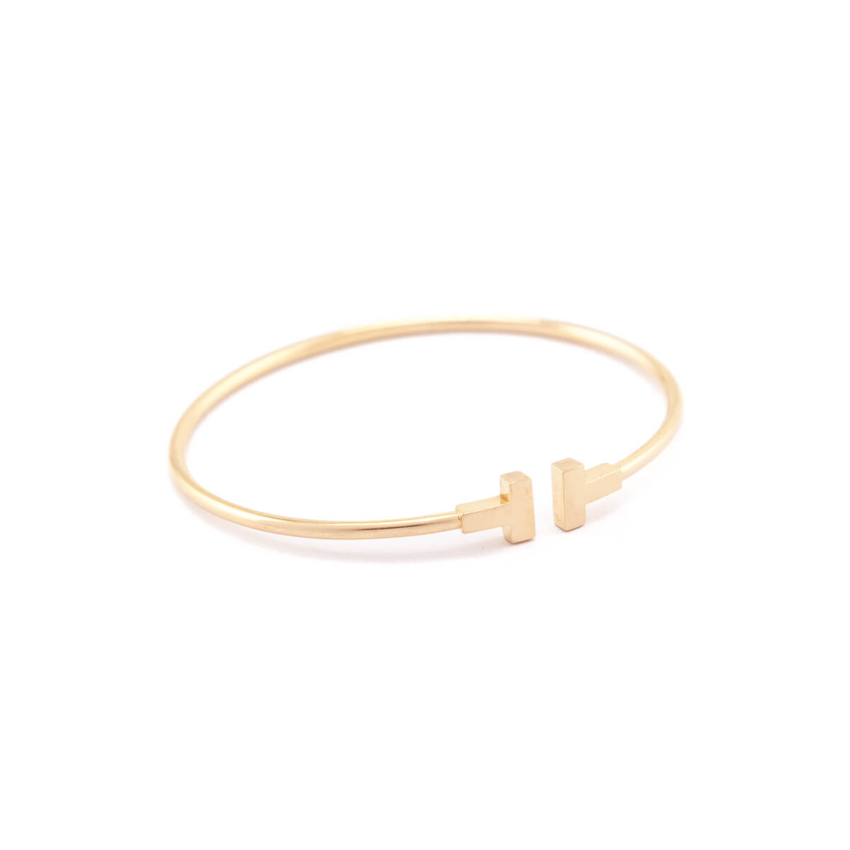 Tiffany Co. 18K Gold Tiffany Narrow T Wire Bracelet - Love that Bag etc - Preowned Authentic Designer Handbags Preloved Fashions