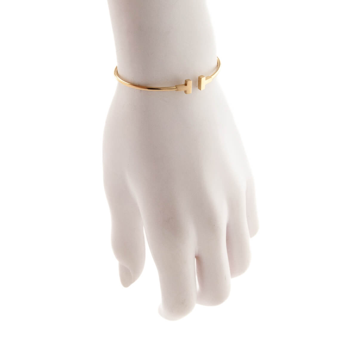Tiffany Co. 18K Gold Tiffany Narrow T Wire Bracelet - Love that Bag etc - Preowned Authentic Designer Handbags Preloved Fashions