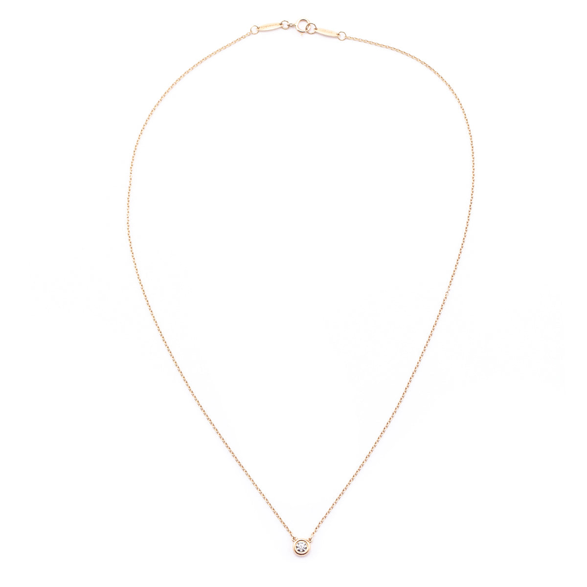 Tiffany Co. 18K Rose Gold Diamonds by The Yard Pendant Necklace - Love that Bag etc - Preowned Authentic Designer Handbags Preloved Fashions