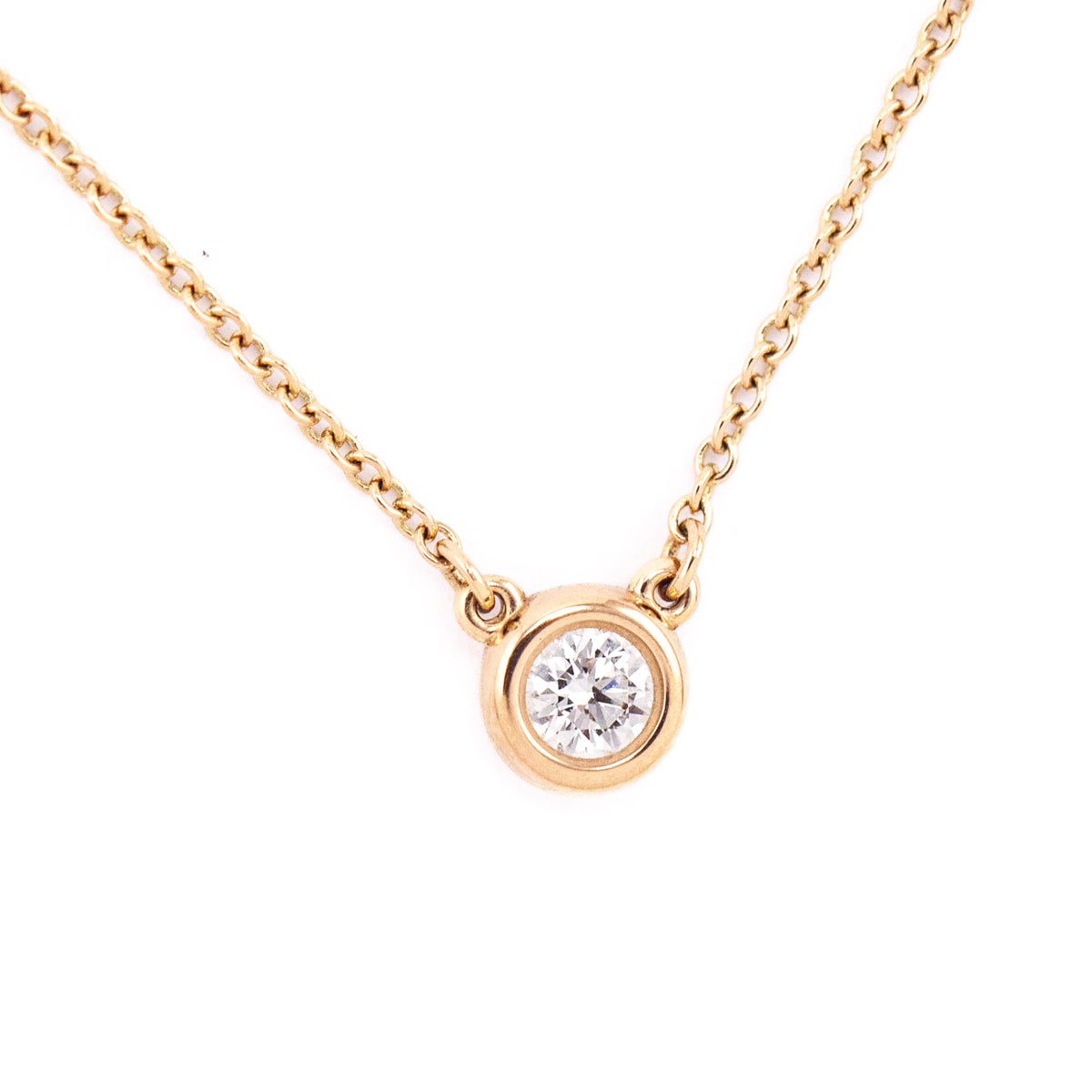 Tiffany Co. 18K Rose Gold Diamonds by The Yard Pendant Necklace - Love that Bag etc - Preowned Authentic Designer Handbags Preloved Fashions