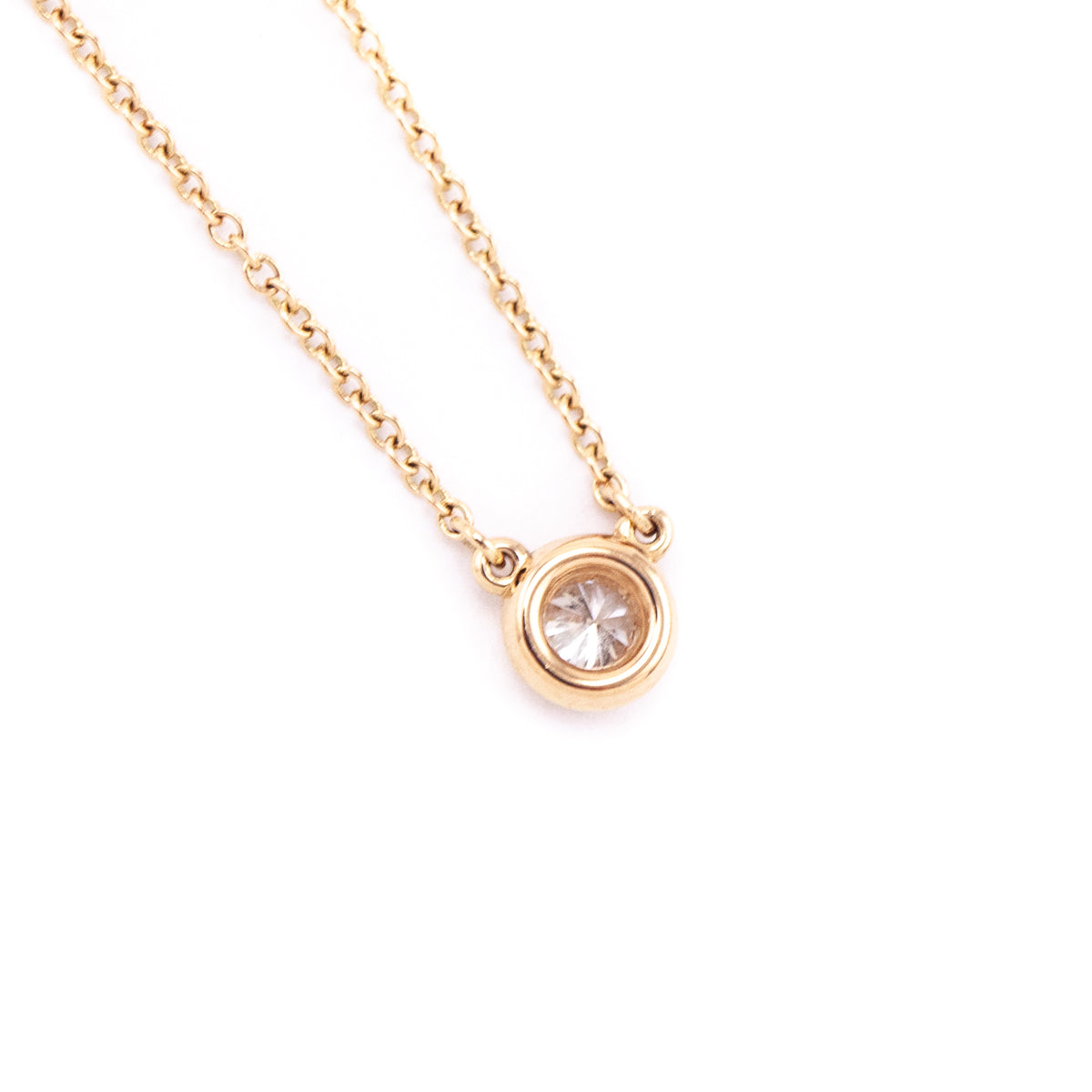 Tiffany Co. 18K Rose Gold Diamonds by The Yard Pendant Necklace - Love that Bag etc - Preowned Authentic Designer Handbags Preloved Fashions