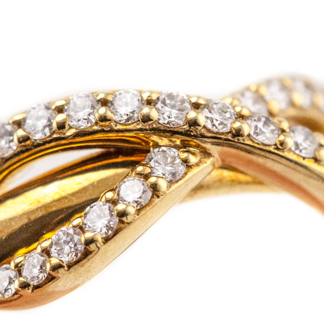 Tiffany Co. 18K Yellow Gold Diamond Infinity Ring - Love that Bag etc - Preowned Authentic Designer Handbags Preloved Fashions