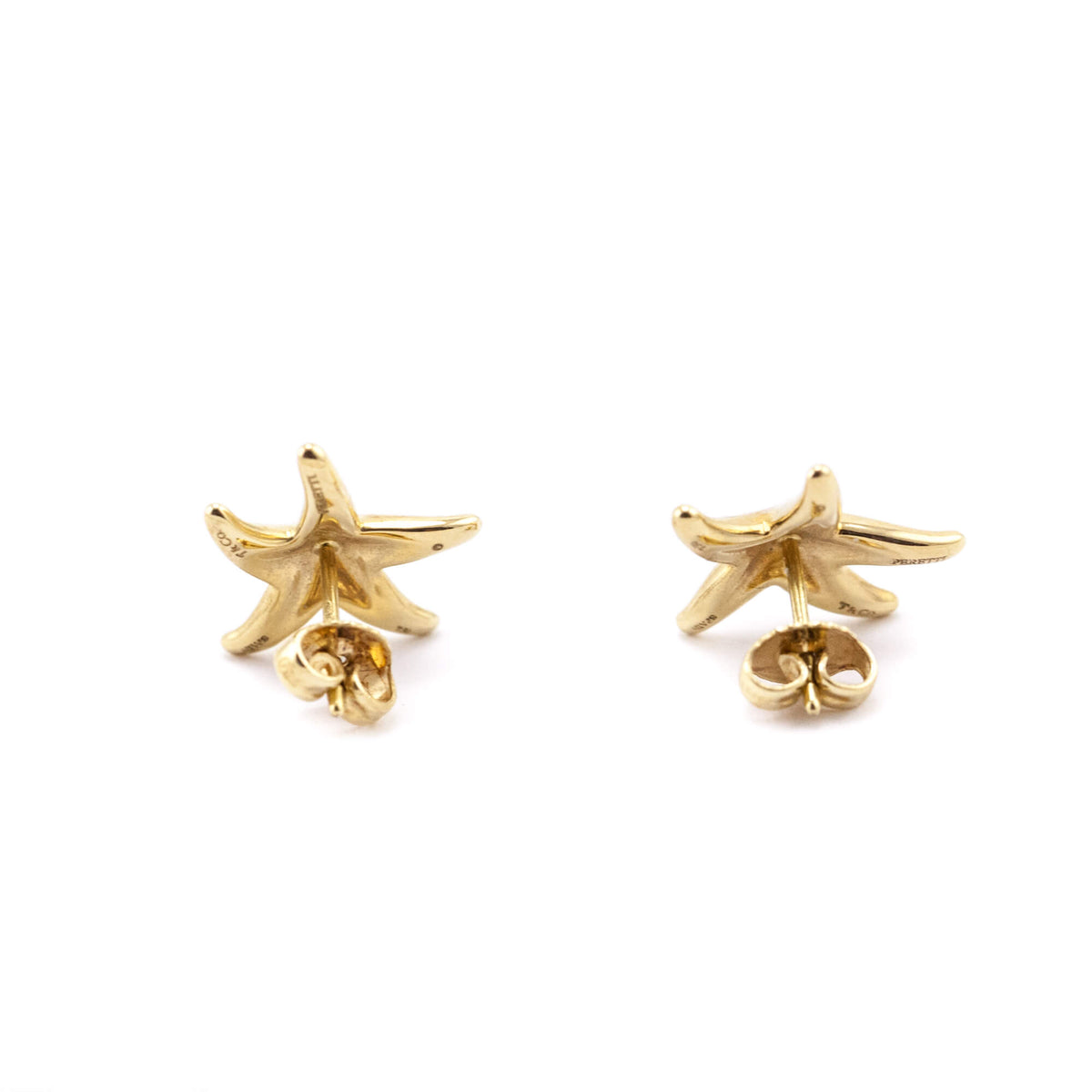 Tiffany Co. 18K Yellow Gold Elsa Peretti Starfish Stud Earrings - Love that Bag etc - Preowned Authentic Designer Handbags Preloved Fashions