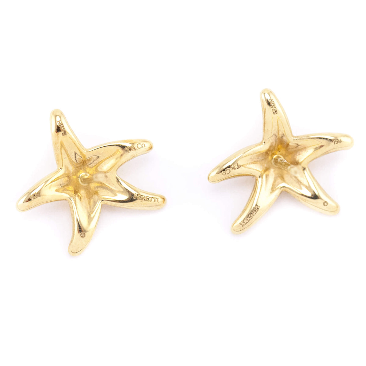Tiffany Co. 18K Yellow Gold Elsa Peretti Starfish Stud Earrings - Love that Bag etc - Preowned Authentic Designer Handbags Preloved Fashions