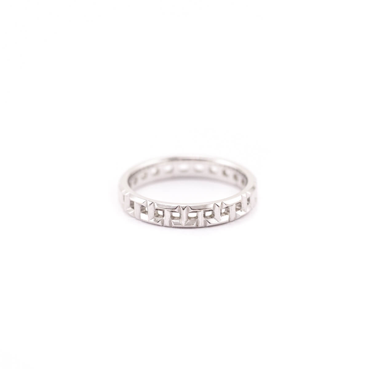 Tiffany Co. 18k White Gold T True Narrow Ring - Love that Bag etc - Preowned Authentic Designer Handbags Preloved Fashions