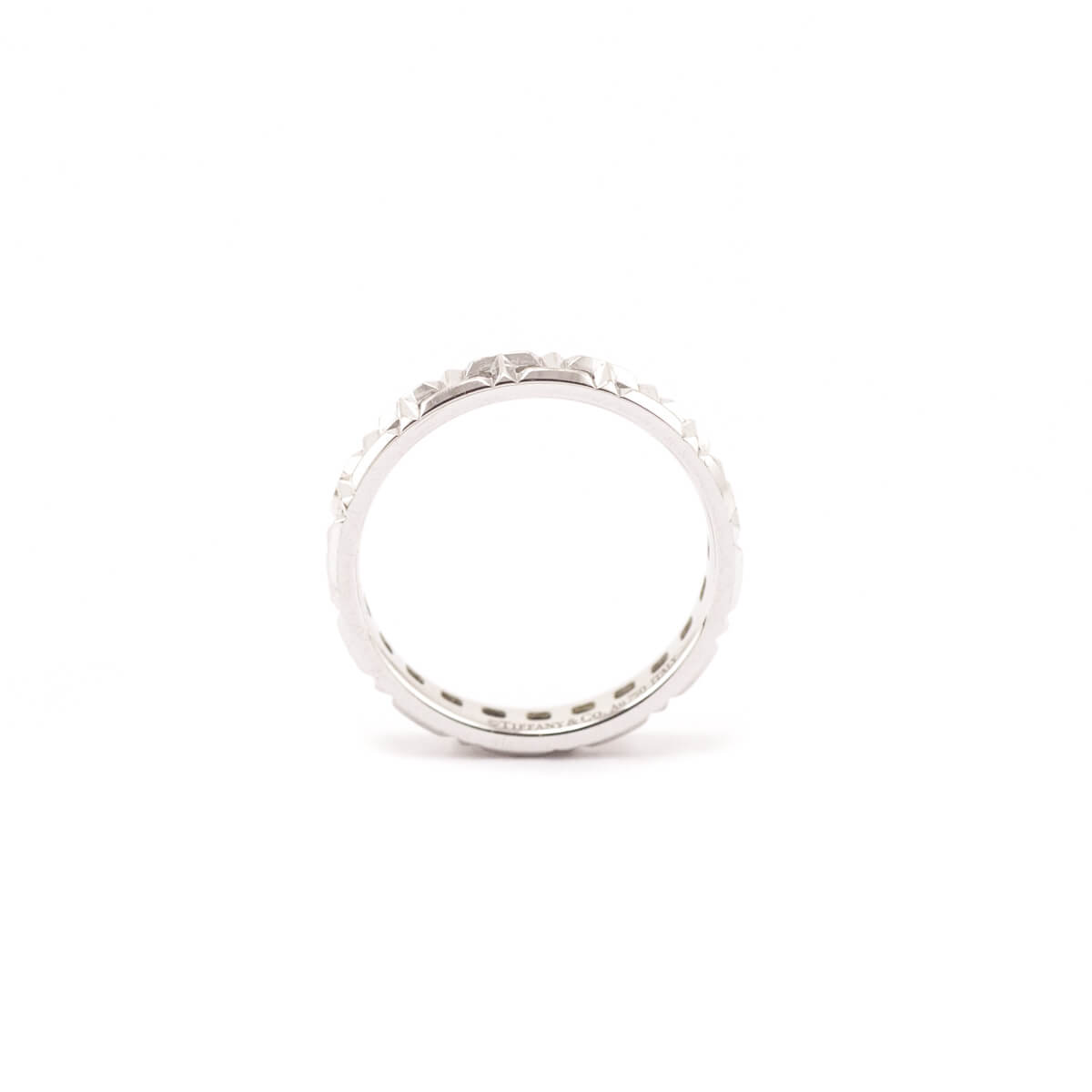 Tiffany Co. 18k White Gold T True Narrow Ring - Love that Bag etc - Preowned Authentic Designer Handbags Preloved Fashions