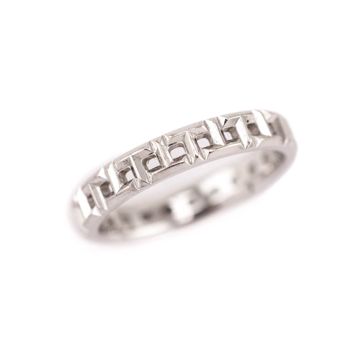 Tiffany Co. 18k White Gold T True Narrow Ring - Love that Bag etc - Preowned Authentic Designer Handbags Preloved Fashions