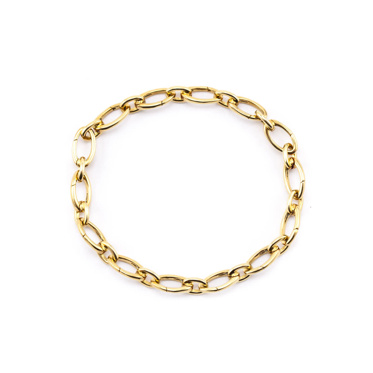 Tiffany Co. 18k Yellow Gold Oval Clasping Link Bracelet - Love that Bag etc - Preowned Authentic Designer Handbags Preloved Fashions