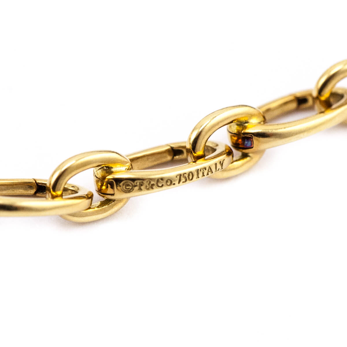 Tiffany Co. 18k Yellow Gold Oval Clasping Link Bracelet - Love that Bag etc - Preowned Authentic Designer Handbags Preloved Fashions