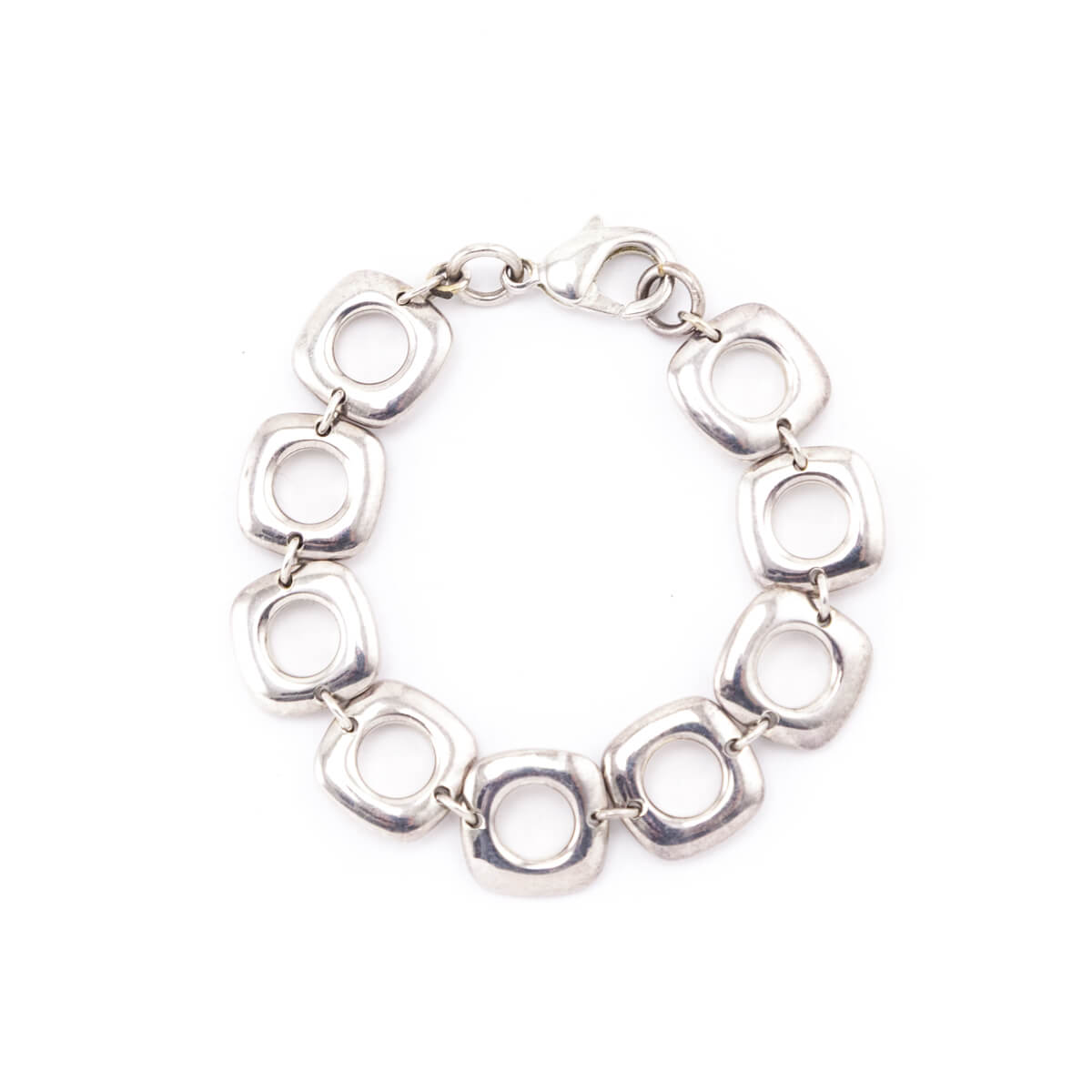 Tiffany Co. Elsa Paretti Sterling Silver Square Cushion Link Bracelet - Love that Bag etc - Preowned Authentic Designer Handbags Preloved Fashions