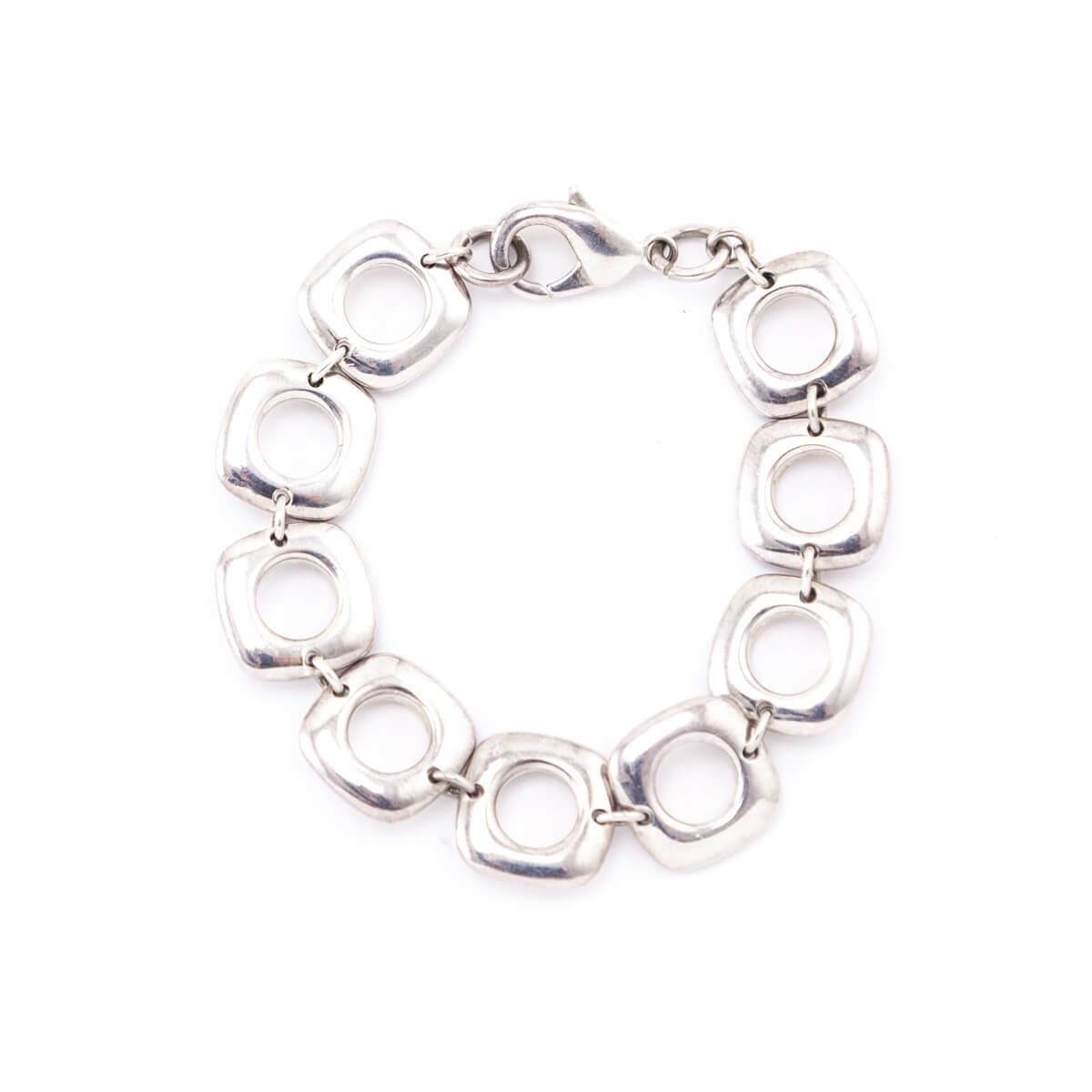 Tiffany Co. Elsa Paretti Sterling Silver Square Cushion Link Bracelet - Love that Bag etc - Preowned Authentic Designer Handbags Preloved Fashions