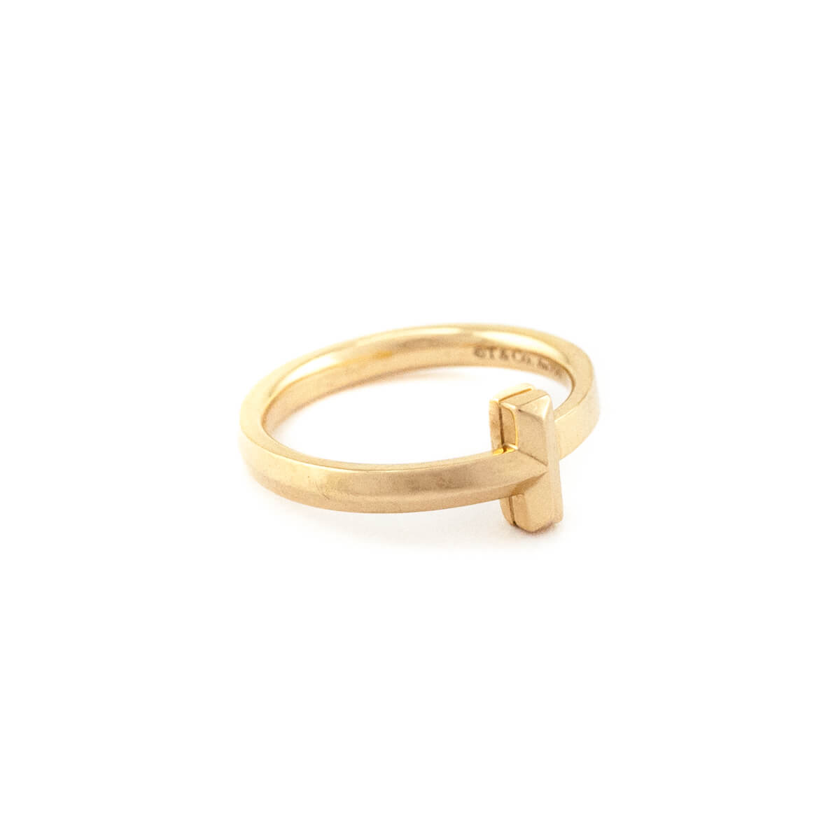 Tiffany Co. 18K Yellow Gold T1 Ring Size 6 - Love that Bag etc - Preowned Authentic Designer Handbags Preloved Fashions
