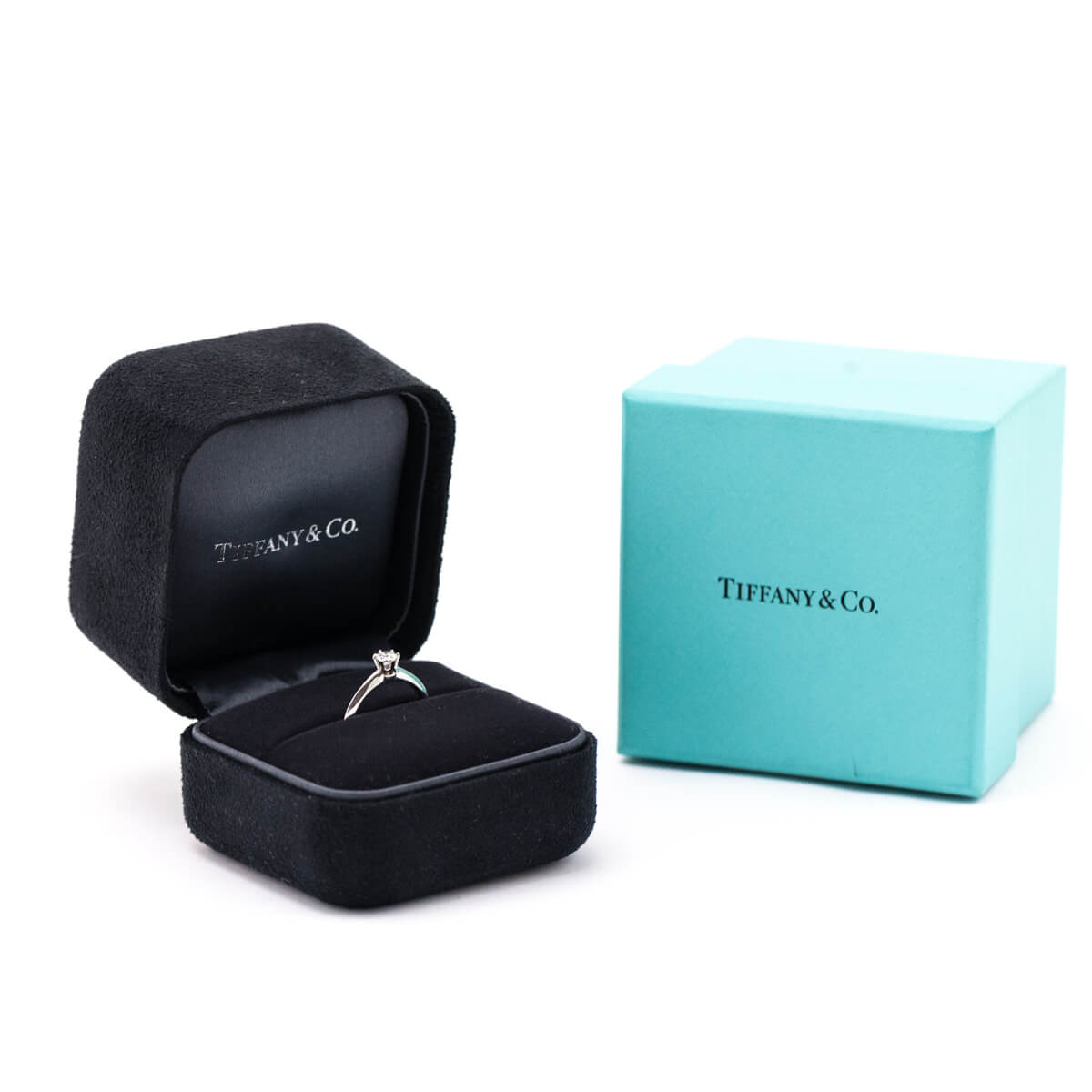Tiffany Co. Platinum Diamond .23ct Solitaire Engagement Ring - Love that Bag etc - Preowned Authentic Designer Handbags Preloved Fashions