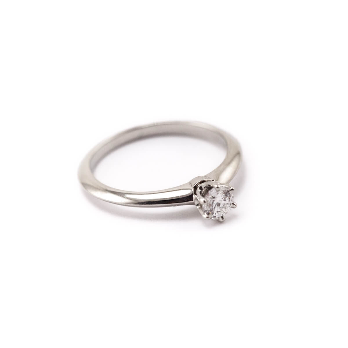 Tiffany Co. Platinum Diamond .23ct Solitaire Engagement Ring - Love that Bag etc - Preowned Authentic Designer Handbags Preloved Fashions