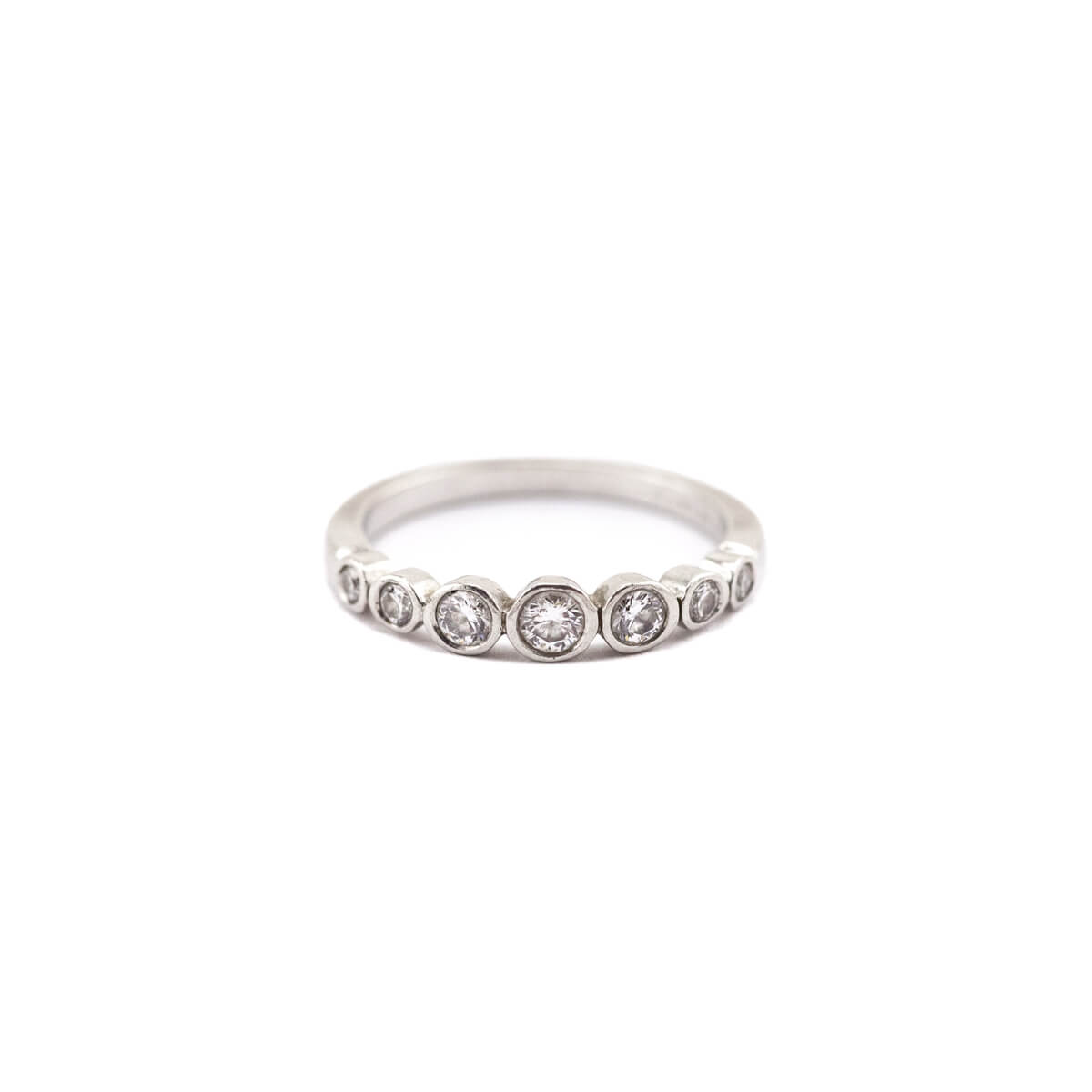 Tiffany Co. Platinum Graduated Diamond Jazz Ring - Love that Bag etc - Preowned Authentic Designer Handbags Preloved Fashions
